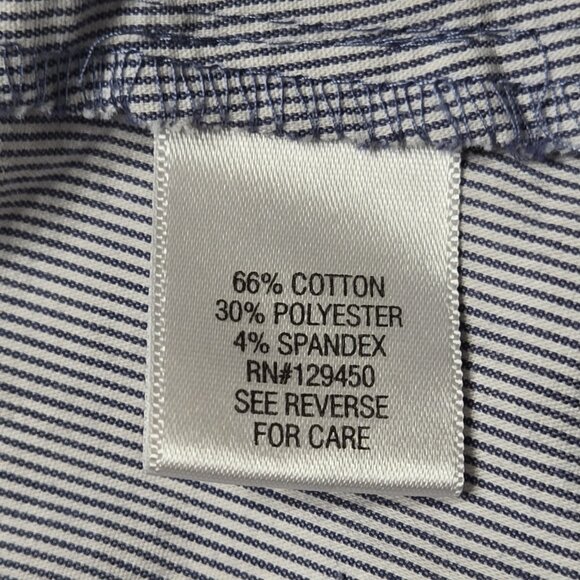 APT 9 Shirt Womens Plus 3X Gray Pinstripe Button Up Roll Tab Sleeve Essential - Picture 13 of 14